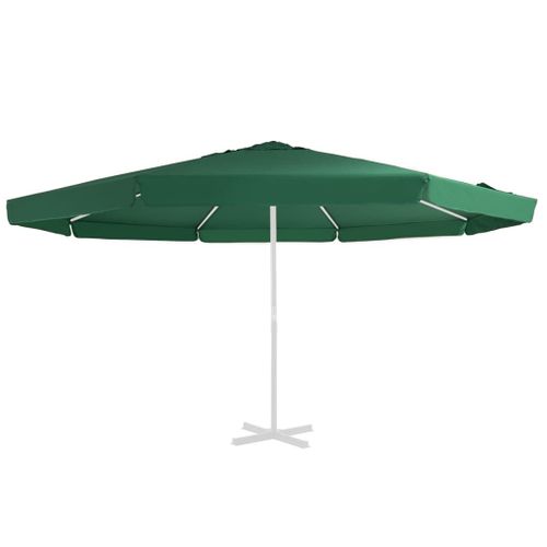 Vidaxl Tissu De Remplacement Pour Parasol D'extérieur Vert 500 Cm