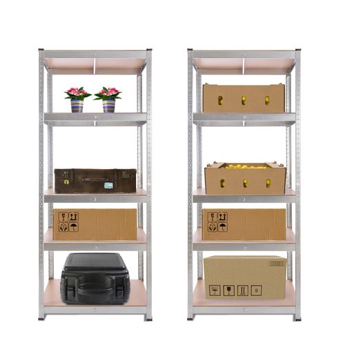 2x Arebos Étagère Robuste 875kg Étagère De Stockage En Sous-Sol 180x75x45cm