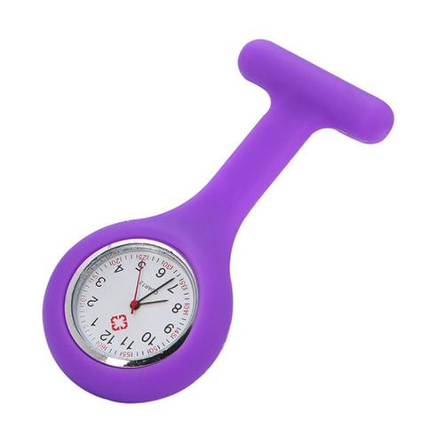 Infirmière En Silicone Broche Montre De Poche Portable - Violet (Intégré Dans Les Piles Boutons) Vente Garanti Et Intime Vitesse