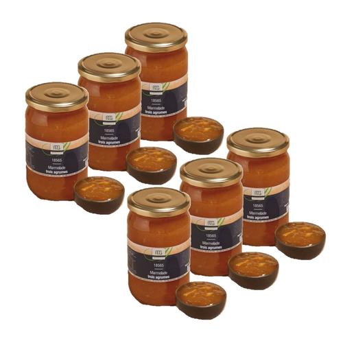 Lot 6x Marmelade 3 Agrumes - Maison Des Gourmets - Pot 850g