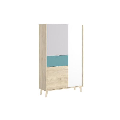 Buffet Haut Bica - 3 Portes 1 Tiroir - Multicolore