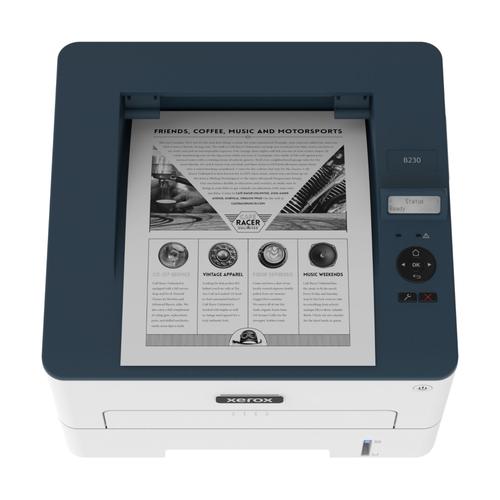 Xerox B230 - Imprimante - Noir et blanc - laser - Legal/A4 - 600 x 600 ppp - jusqu'à 34 ppm - capacité : 250 feuilles - USB 2.0, LAN, Wi-Fi(n), hôte USB 2.0