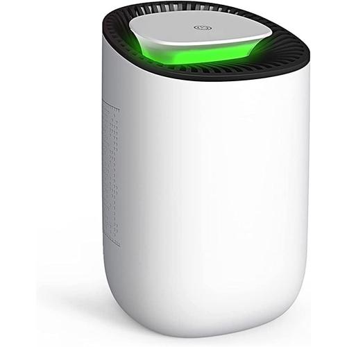 Blanc Q1 Déshumidificateur 600ml, 300ml/jour, couverture jusqu'à 20¿, consommation minimale 23W, élément de dégivrage antigel, portable, silencieux, convient pour cuisine, chambre, bureau, sous-sol,