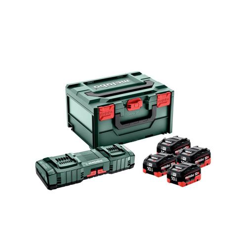 Metabo Set de base 4 x LiHD 10Ah + ASC 145 DUO + metaBOX - 685143000