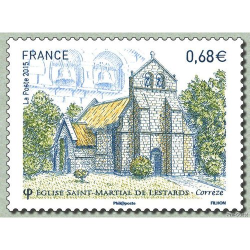 Timbre De 2015 Église Saint-Martial De Lestards - Corrèze - 4967