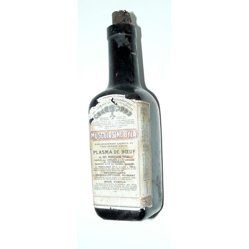 Flacon Ancien Musculosine Byla, Plasma De Boeuf