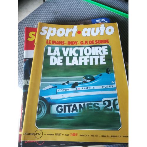 Sport Auto 186 De 1977 Renault F1,Pau Gp,24h Mans,Indianapolis,Ferrari 512 Bb