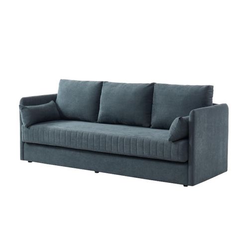 Canapé 3 Places Convertible En Tissu Grecco - Gris