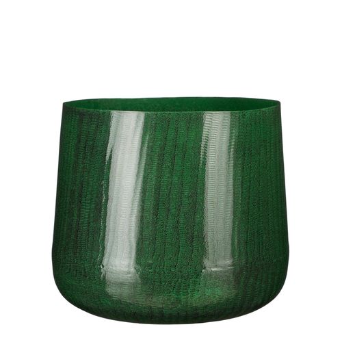 Cache-Pot En Métal Vert Foncé D26