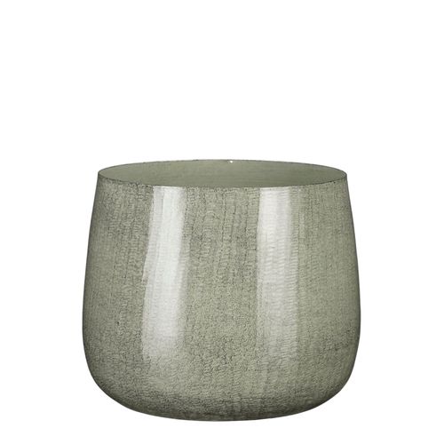 Cache-Pot En Métal Gris Clair D24
