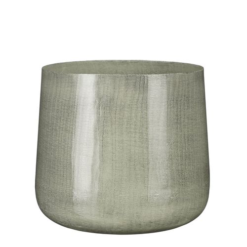 Cache-Pot En Métal Gris Clair D26