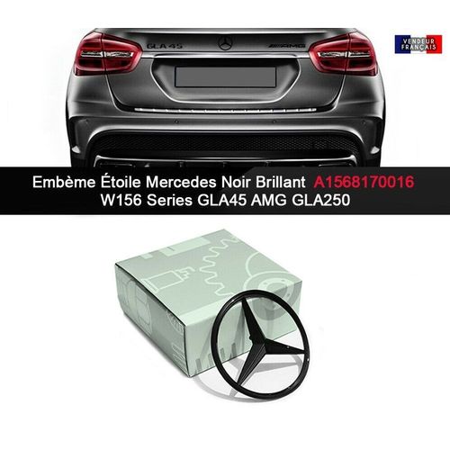 Embème Étoile Mercedes Noir Brillant W156 Series Gla45 Amg Gla250 76mm