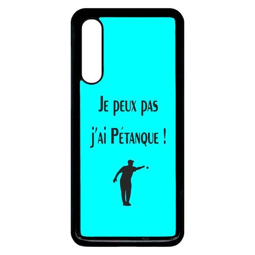 Coque Xiaomi Mi 9 - Je Peux Pas J Ai Petanque Turquoise - Noir