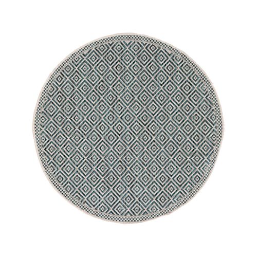 Benuta Plus Tapis D'extérieur & Intérieur Rond Cleo Bleu Diamètre 150 Cm Rond