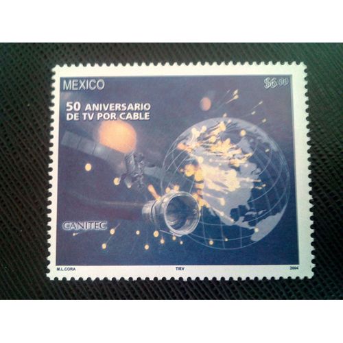 Timbre Mexique Mi 3051 50e Anniversaire De La Télévision Par Câble Au Mexique 2004 ( 00100705 )
