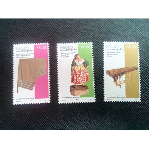 Timbre Mexique Yt 2523 - 2524 - 2527 Art Populaire 2010 ( 00100705 )