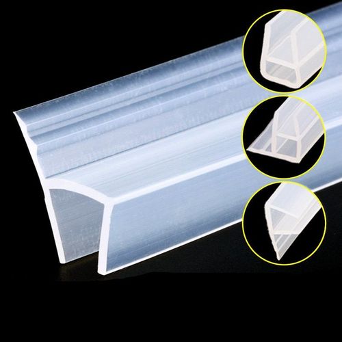 Bande d'étanchéité en caoutchouc silicone pour porte et fenêtre de salle de douche, forme F/h/U mètre/lot élargi, bande d'étanchéité pour verre 6/8/10/12mm