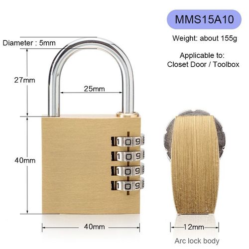 Cadenas en laiton massif de haute qualité, combinaison de chiffres, Code Secret pour gymnase extérieur, casier en cuivre et acier inoxydable