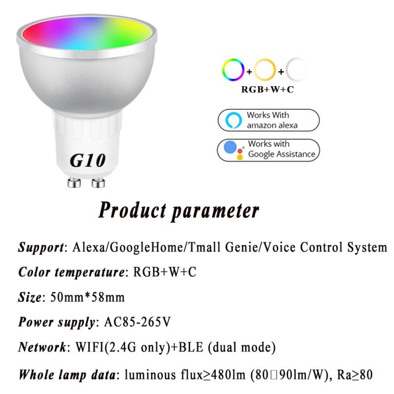 Tuya Smart Lampe Wifi Ampoule 5w Changeant La Couleur Rvb Le... - 3