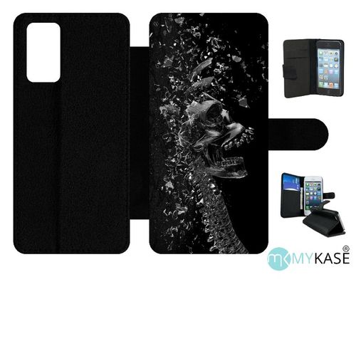 Etui À Rabat Galaxy Note20 5g - Squelette Verre Bris - Simili-Cuir - Noir