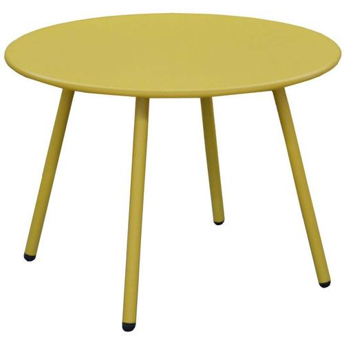 Table Basse Jardin Ronde En Acier Rio 50 Cm