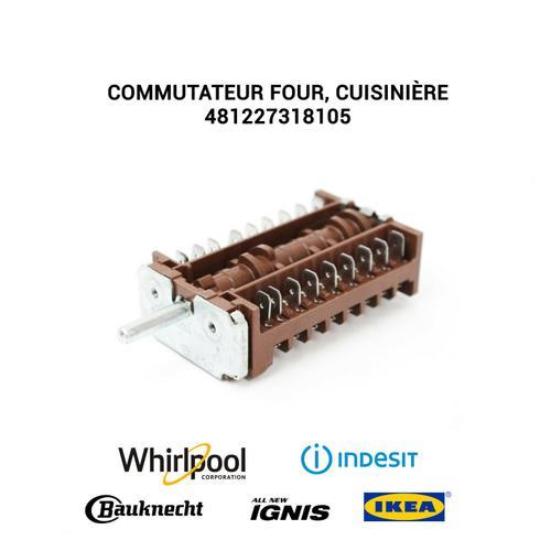 Commutateur 8 postions sélecteur Four Whirlpool Bauknecht Ignis 481227318105