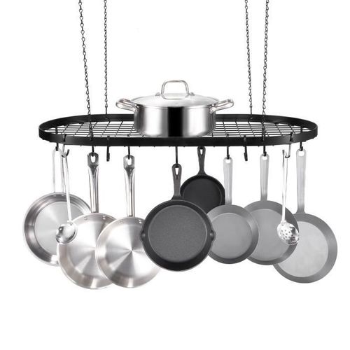 Vevor Rangement Poêles Et Casseroles 81,3x44x2,9cm Support À Poêle Suspendu Plafond Porte-Casseroles Charge 36kg-Restaurant Maison