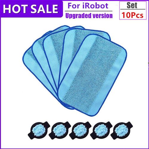 10pcs - Pièces de Robot aspirateur iRobot Braava 320 380 380T menthe 4200 5200 5200C, tissus de vadrouille, capuchon de mèche d'eau, accessoires de plateau humide