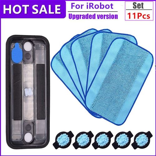 11pcs - Pièces de Robot aspirateur iRobot Braava 320 380 380T menthe 4200 5200 5200C, tissus de vadrouille, capuchon de mèche d'eau, accessoires de plateau humide