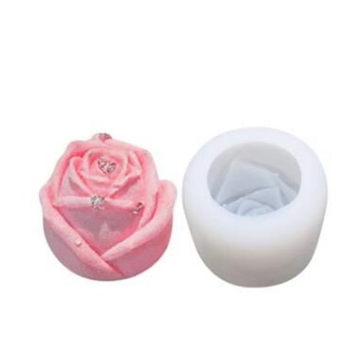 Moule à Glaçons en Forme de Rose en Silicone 3D