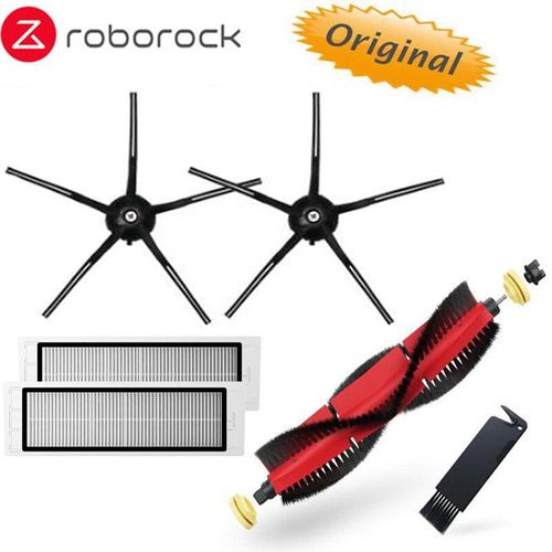 Paquet Black 2 - accessoires d'origine pour S5 Max, pour S6 S50 S6 MaxV S4 E4, brosse principale détachable, balai de nettoyage et pièces de filtre HEPA lavables