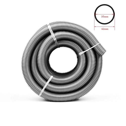 Gris 6m - Tuyau fileté d'aspirateur domestique de voiture, tuyau de remplacement Flexible et Durable, pailles à soufflet, intérieur 35mm, extérieur 42mm.