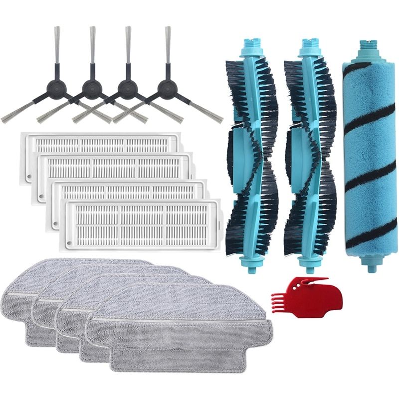 I 16pcs - Brosse principale avec filtre lavable, brosse lat...