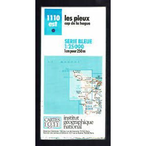 Carte Ign Série Bleue 1110 Est Les Pieux - Cap De La Hague
