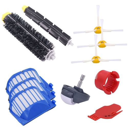 Mélangeur AeroVac avec filtre, poils et flexible pour iRobot Roomba,brosse latérale, 600, 610, 620, 625, 630, 650, 660,