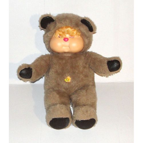 Nombrilou Peluche Beige Marron Aux Pattes Cheveux Blond Vintage Ajena Trudy - Doudou Ours Nombrilou Model Papillon 38 Cm - Ajena