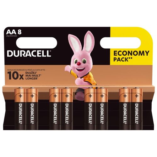 Duracell Blister Eco de 8 Piles Alcalines AA MN1500 LR6 1,5V