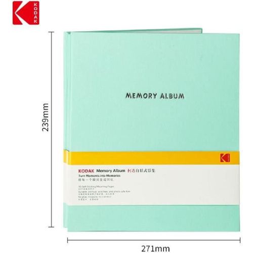 KODAK 9891315 - Album Photo de 20 pages adhésives. Format 23.5x27cm. Vert