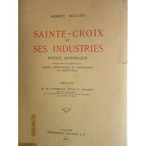 Sainte - Croix Et Ses Industries / Robert Jaccard / Imprimeries Réunies