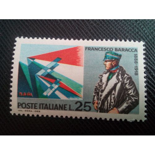 Timbre Italie Yt 1015 Francesco Baracca 1968 ( 10805 1)