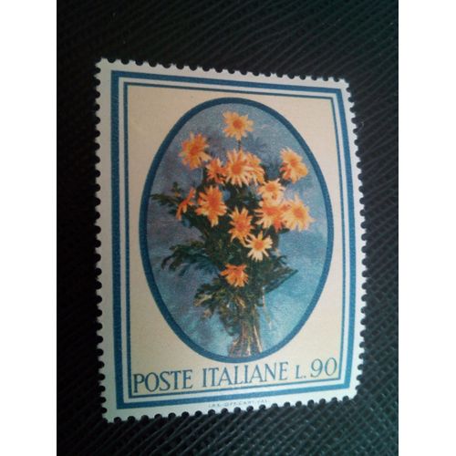 Timbre Italie Yt 948 Marguerites 1966 ( 10805 1)