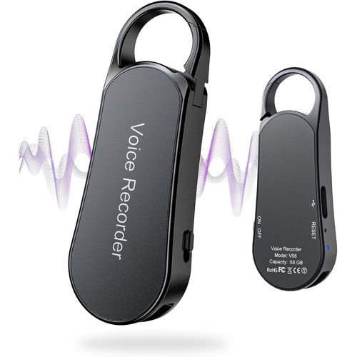 Enregistreur Vocal 58GB, Enregistreur avec Port USB-C pour Le Travail Conférences Réunions Interviews