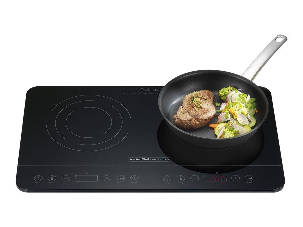 Table de cuisson induction 2 feux 3500w - kcyl35-dc06 - kitchen chef au  meilleur prix