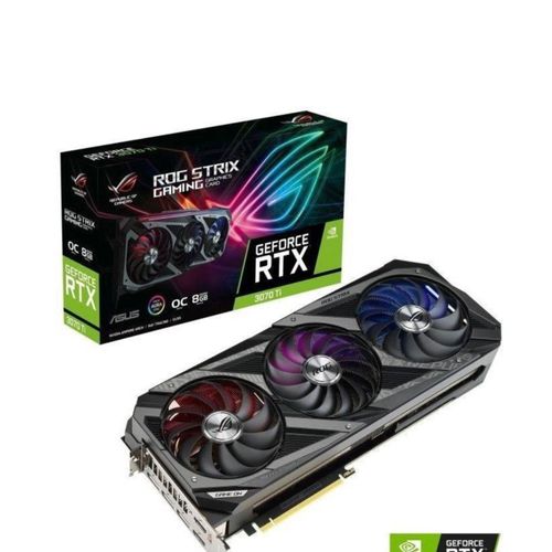 ROG Strix GeForce RTX¿ 3070 Ti OC Edition ¿ Mémoire GDDR6X de 8 Go et design optimisé pour des performances de refroidissement élevées