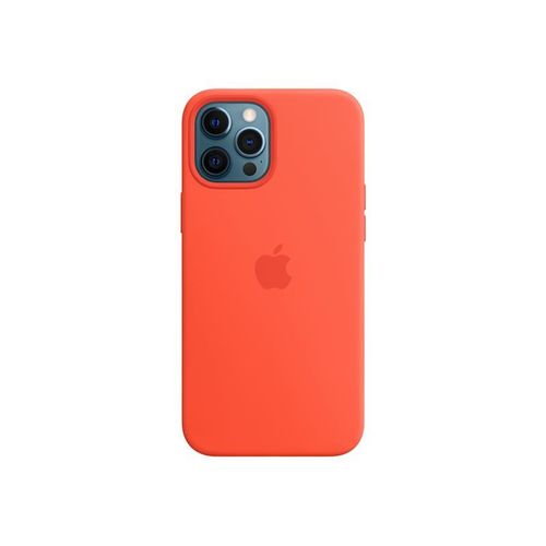 Apple - Coque De Protection Pour Téléphone Portable - Avec Magsafe - Silicone - Orange Électrique - Pour Iphone 12 Pro Max