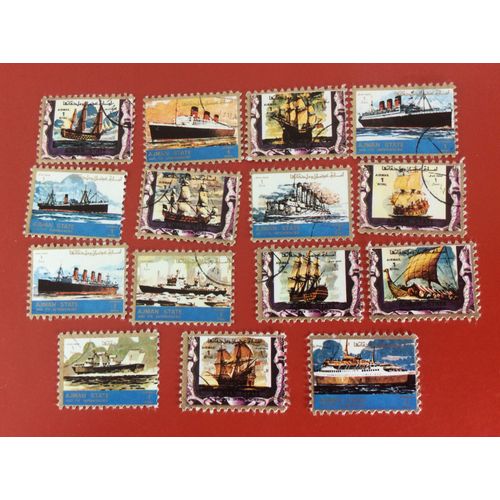 Lot De 15 Timbres DAjman, 1973