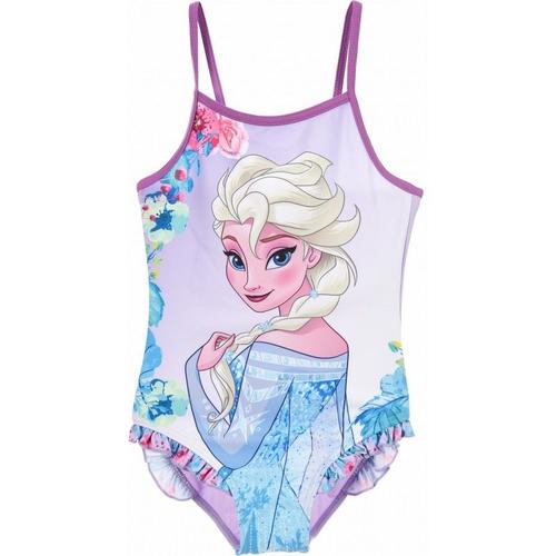 Maillot De Bain Neuf Fille Disney Frozen Violet Avec Sublimation Elsa Et Froufrou En 5 Ans