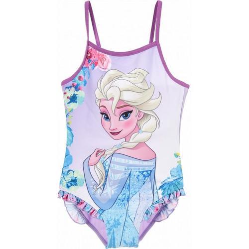 Maillot De Bain Neuf Disney Frozen Violet Avec Sublimation Elsa Et Froufrou En 8 Ans