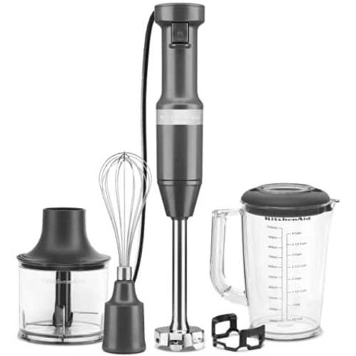 KitchenAid 5KHBV83EDG - Mixeur à main - 180 Watt - anthracite