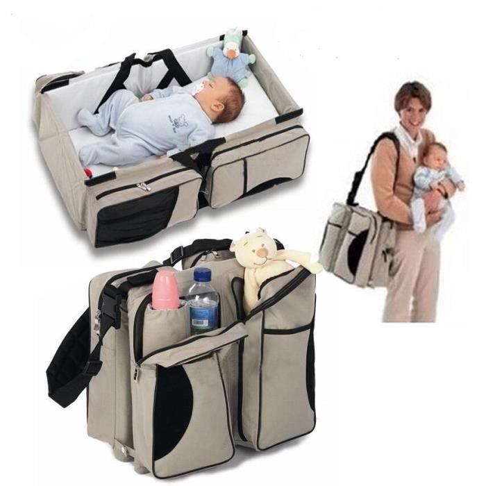 Generic Sac à couches pour bébé, sac à dos de lit pour maman, sac de  maternité pour poussette à prix pas cher